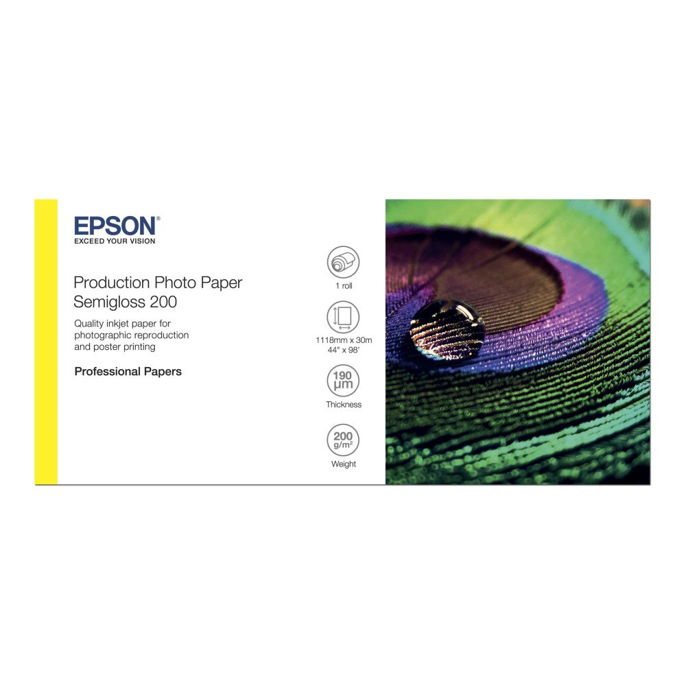 EPSON Epson Production - fotopapper - halvblank - 1 rulle (rullar) - Rulle (111,8 cm x 30 m) - 200 g/m²