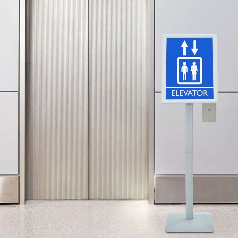 vidaXL Pedestal affischställ Silver 32,5 x 27 x 126 cm Gjutjärn