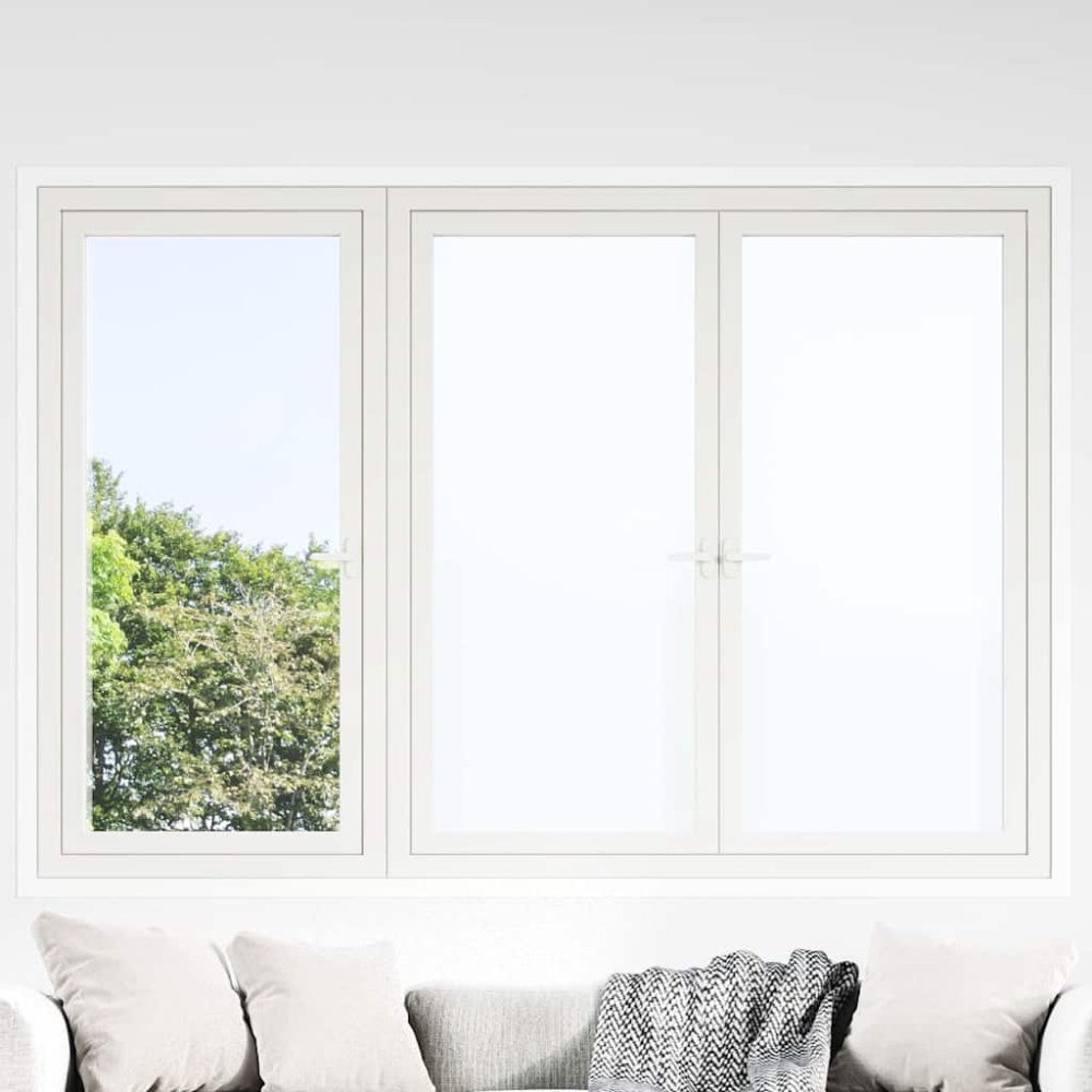 vidaXL Statisk fönsterfilm Frostad vit 45 x 1000 cm PVC