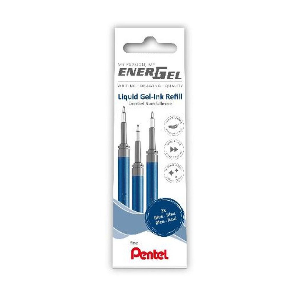 Pentel Refill PENTEL EnerGel needle blå 3/fp