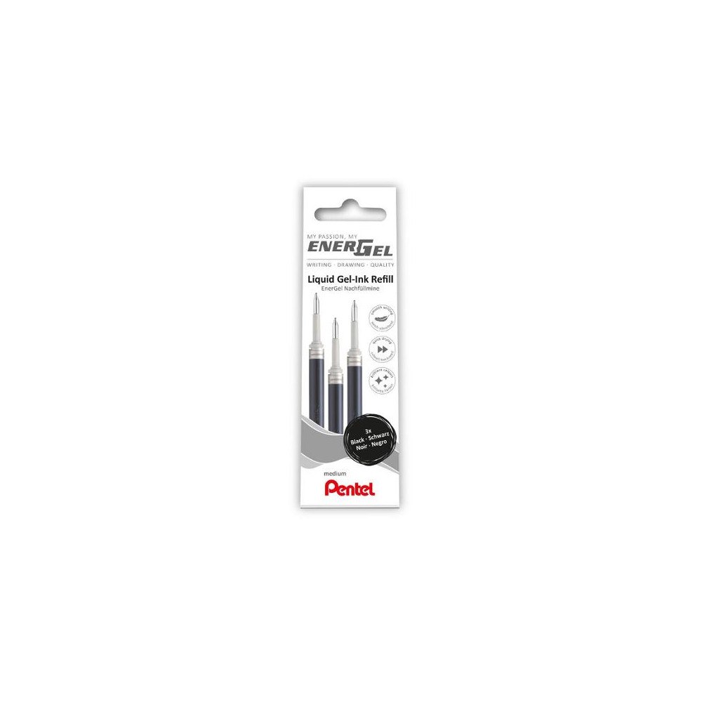 Pentel Refill PENTEL EnerGel LR7 0,7 svart 3/fp