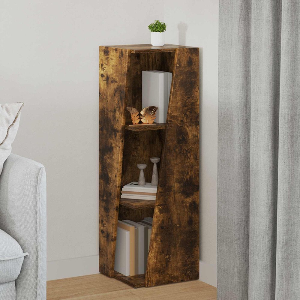 vidaXL Sidobrett Rökt ek 33 x 32 x 100,5 cm Konstruerat trä