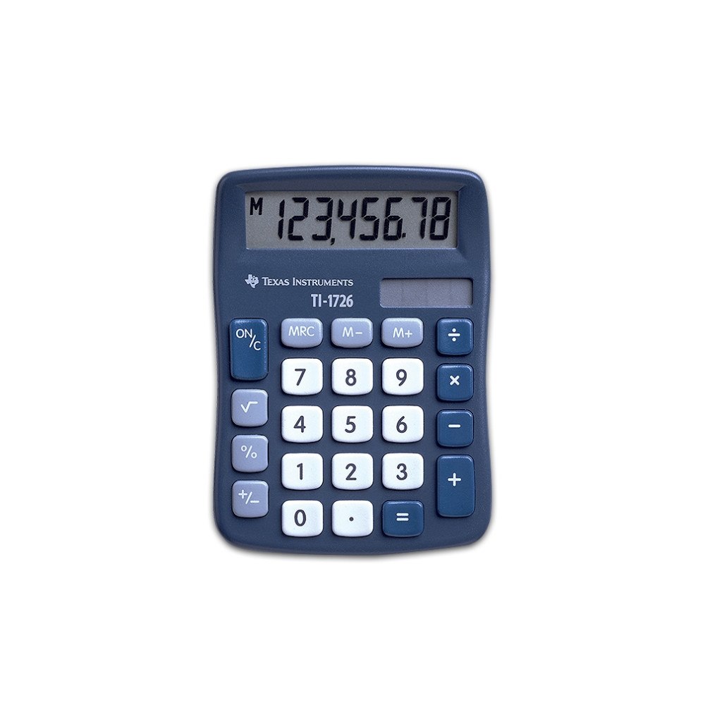 TEXAS INSTRUMENTS Texas Instruments TI-1726, Ficka, Grundläggande, 8 siffror,...