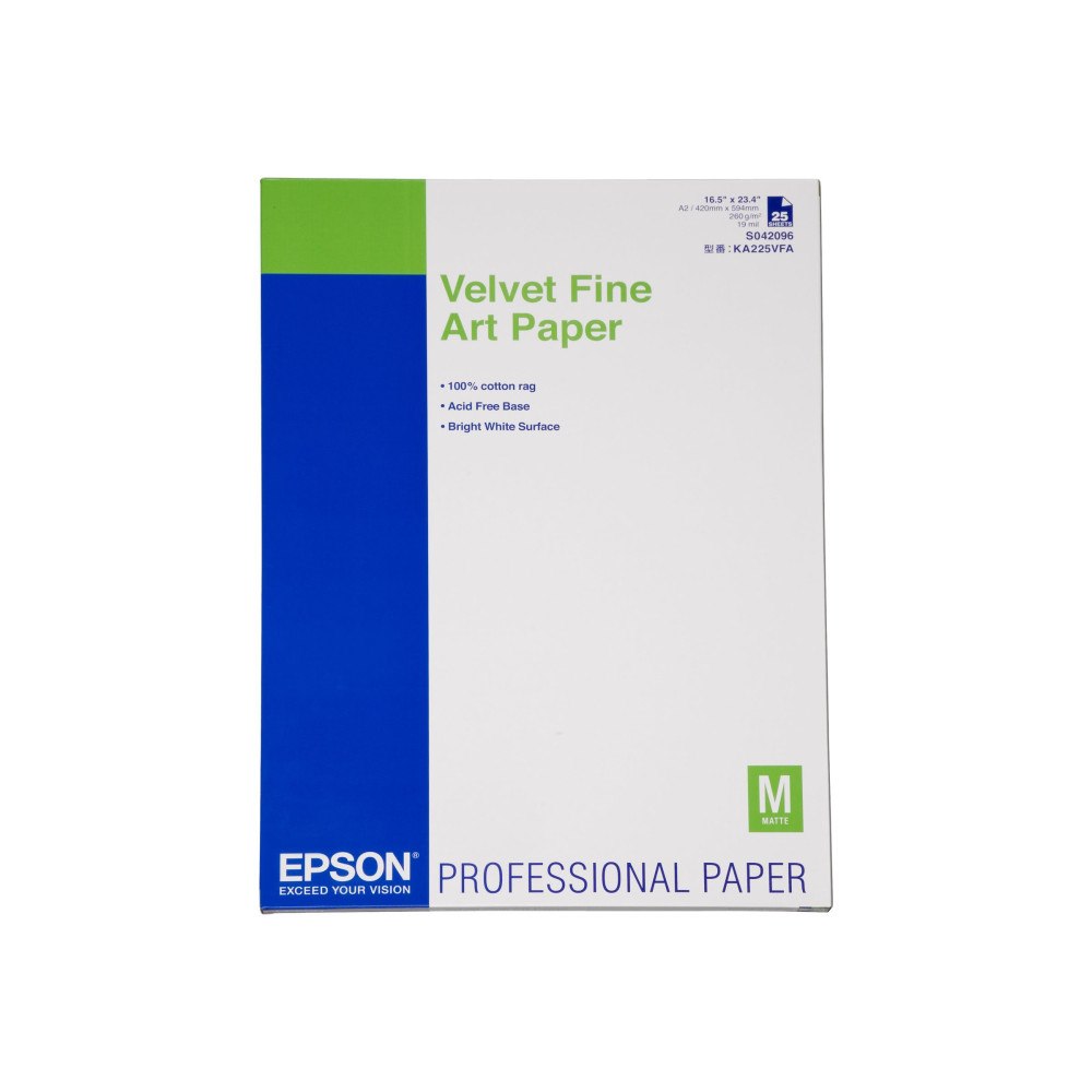 EPSON Epson Fine Art Velvet - konstpapper - 25 ark - A2