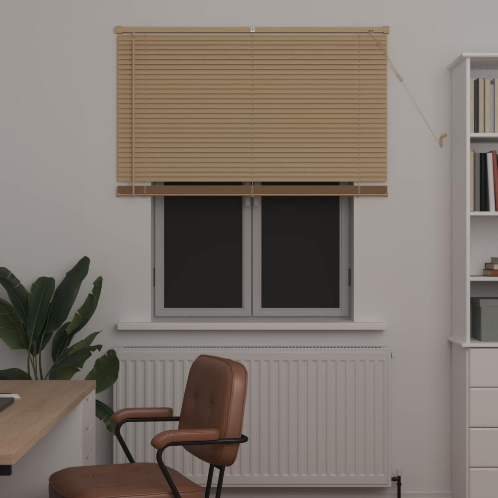 vidaXL Persienn Justerbar Ljusbrun med Mönster 150 x 110 cm PVC