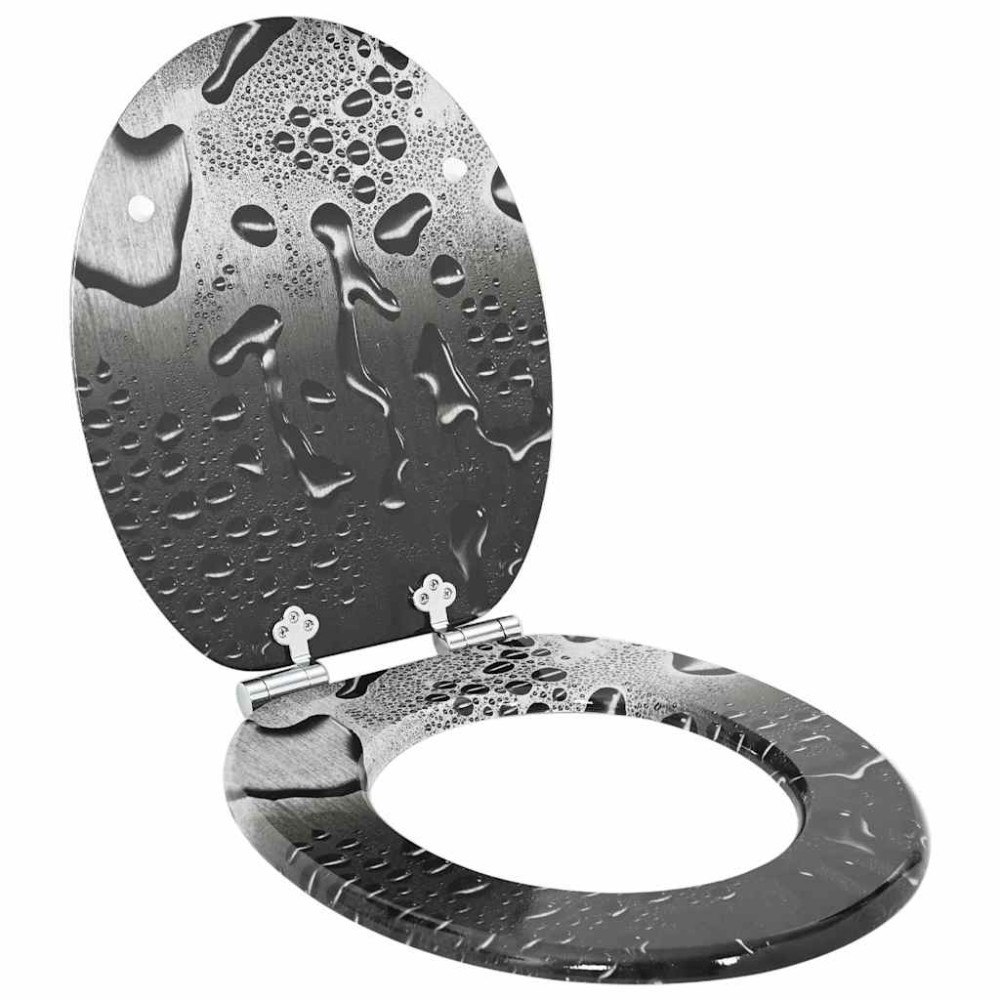 vidaXL Toalettstol Grå 44 x 38 cm MDF-board