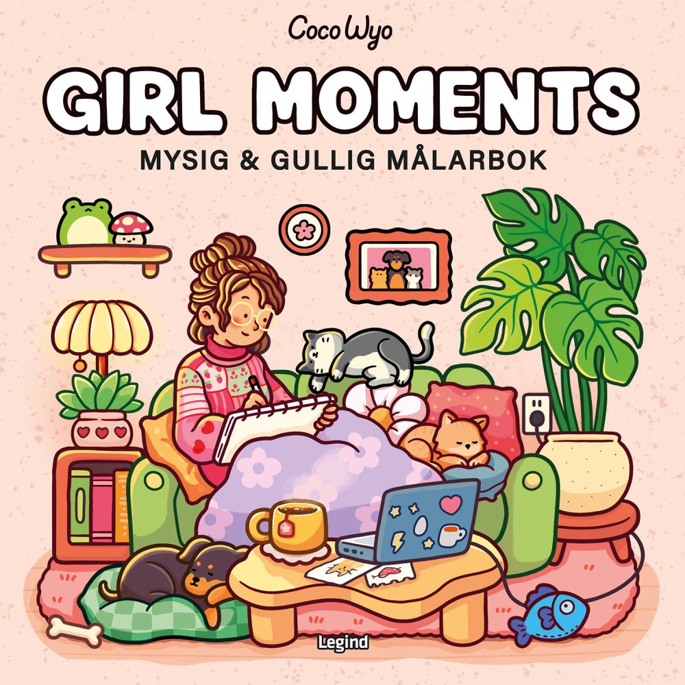 Legind Målarbok : Cozy Coloring Girl Moments