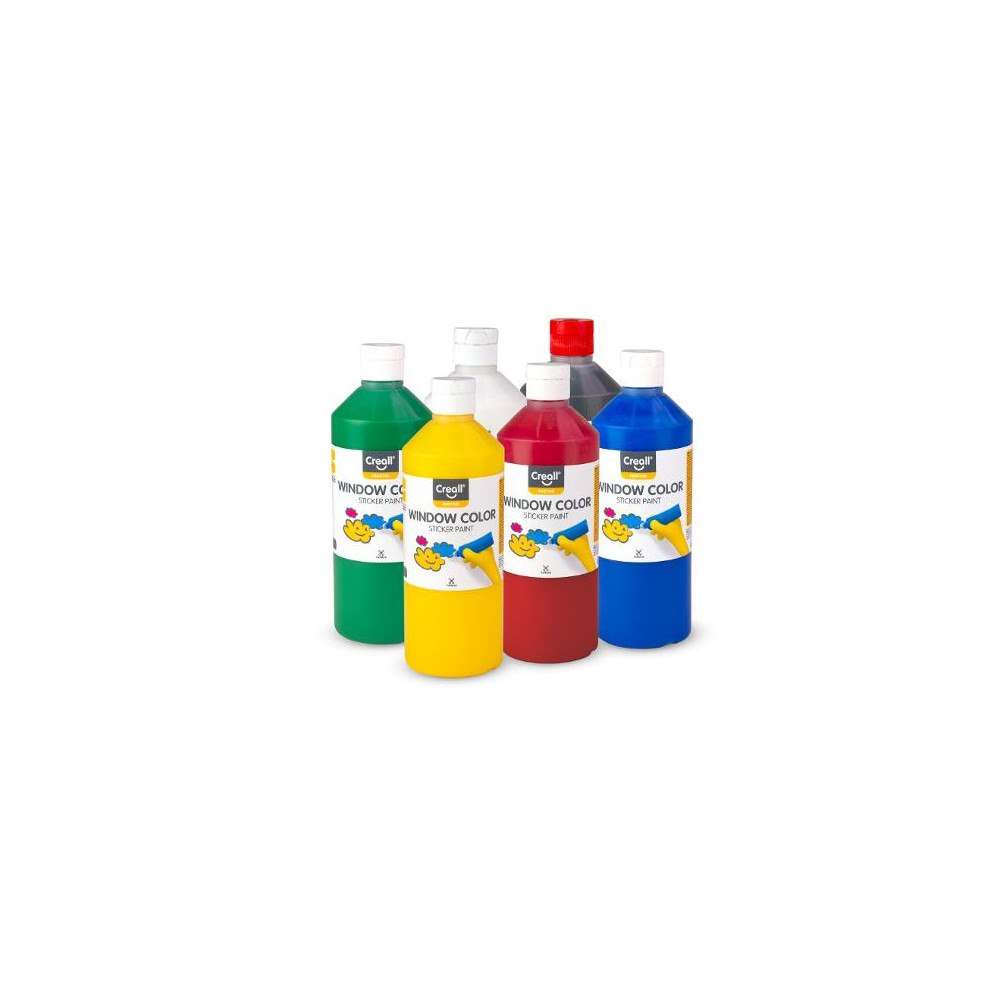 Creall Fönsterfärg CREALL 6x500ml sort. färger