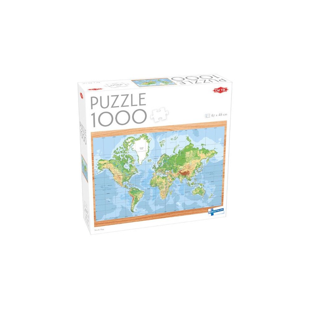 Tactic Pussel Världskarta 1000 bitar