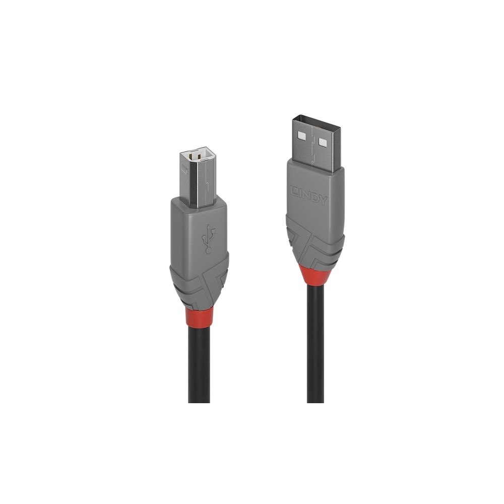 Lindy Lindy 36670, 0,2 m, USB A, USB B, USB 2.0, 480 Mbit/s, Sort,...