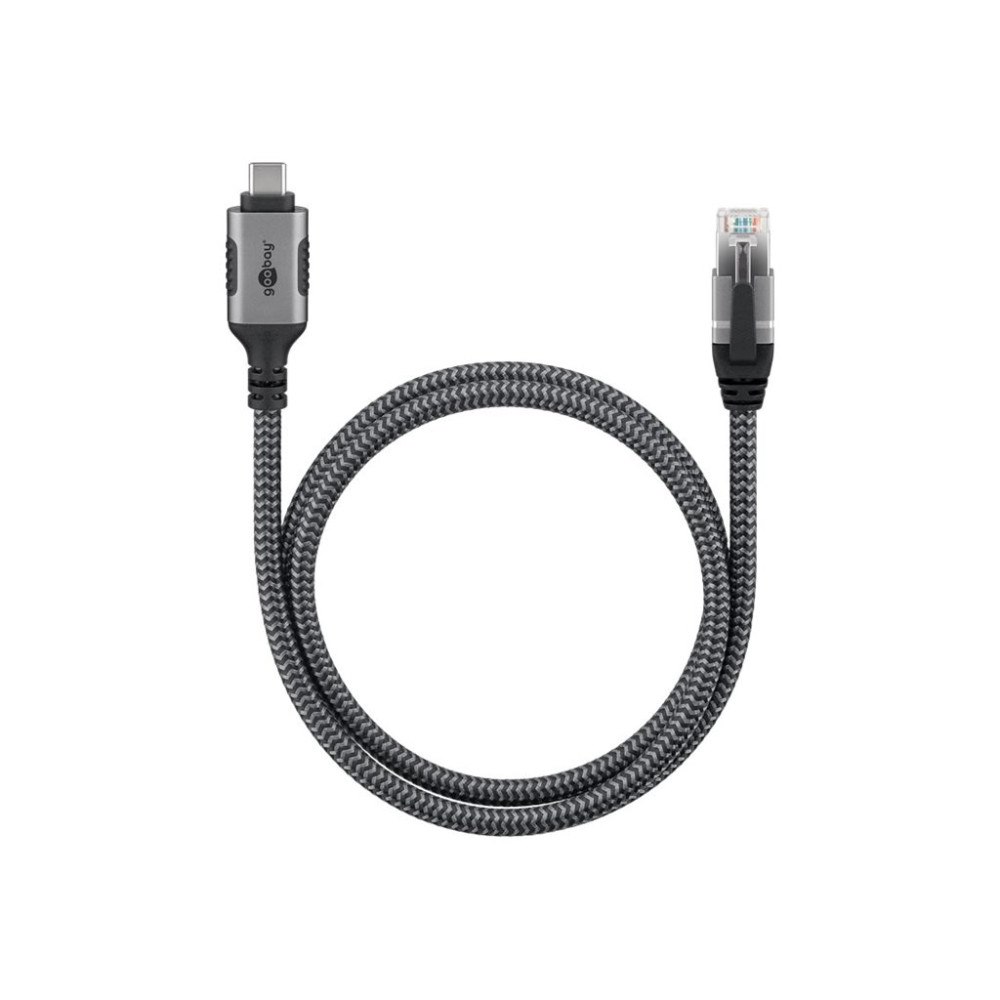 Goobay goobay nätverkskabel - 10 m - svart, silver