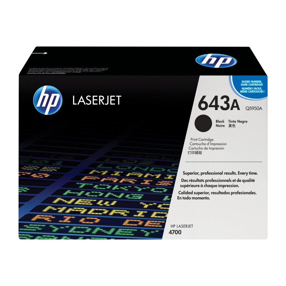 Hewlett-Packard HP 643A - svart - original - LaserJet - tonerkassett (Q5950A)