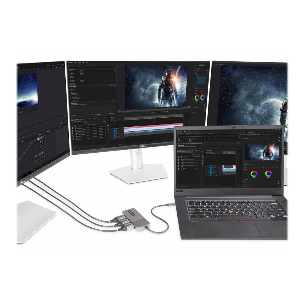 StarTech.com StarTech.com USB-C to Triple DisplayPort 1.4 MST Hub, 4K 60H...