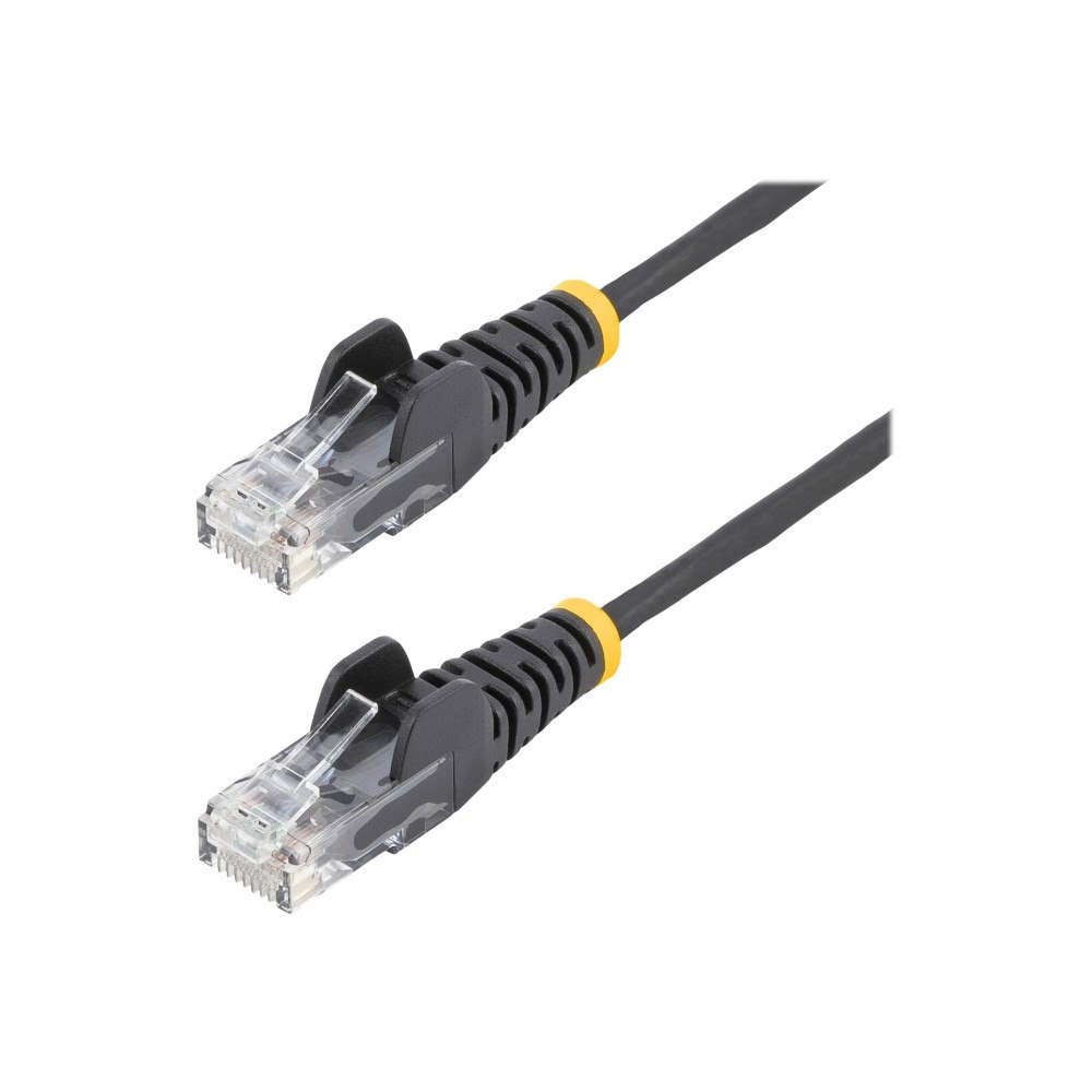 StarTech.com StarTech.com 2 m CAT6-kabel - Tunn - Ej hakfria RJ45-kontakter - Svart - patch-kabel - 2 m - svart
