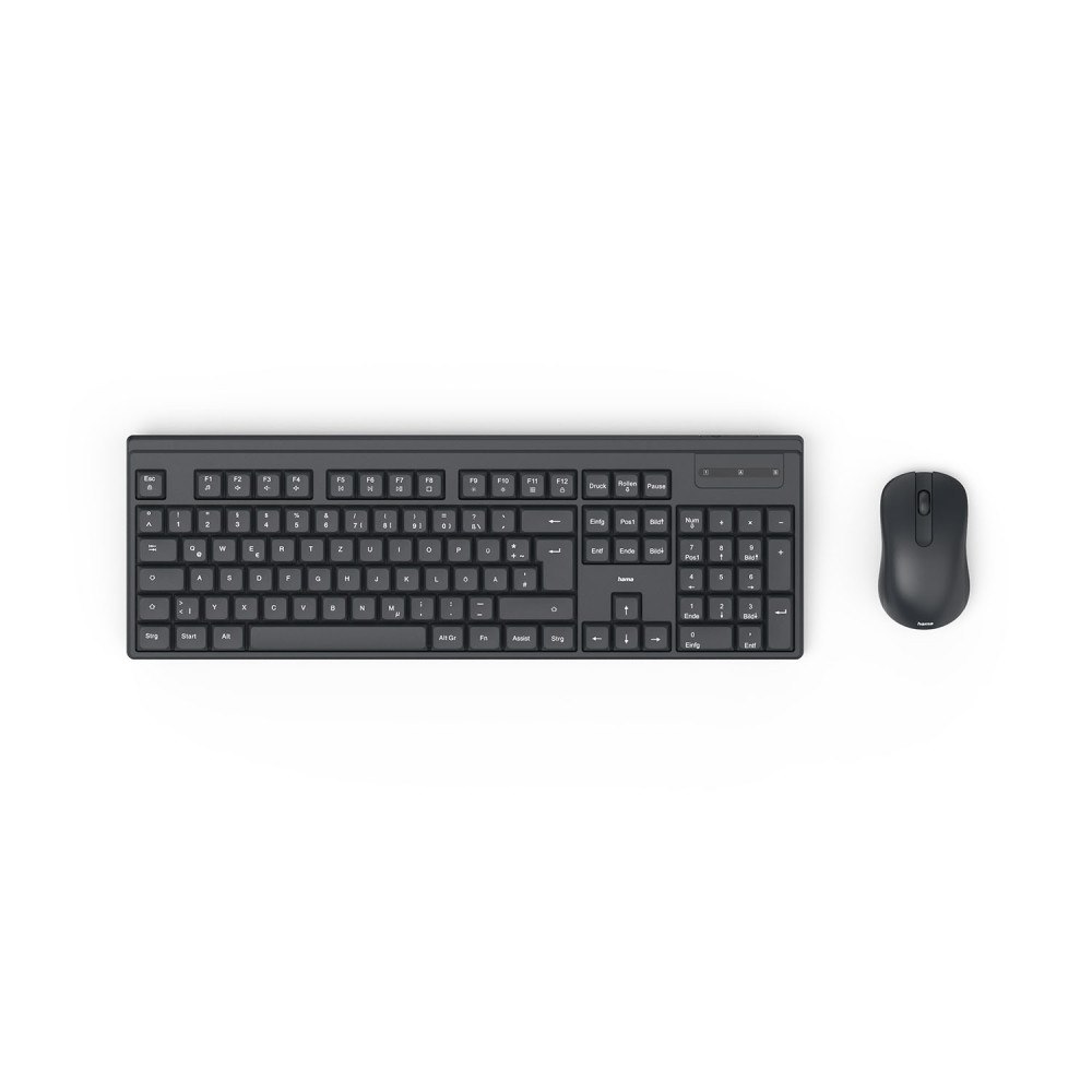 Hama Keyboard/Mouse Set WKM-100 Wireless Black