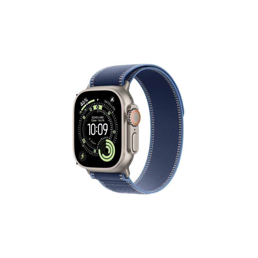 Apple Apple Watch Ultra 3 - naturlig titan - Ja smart klocka med Trail Loop - blå/klarr blå - 64 GB