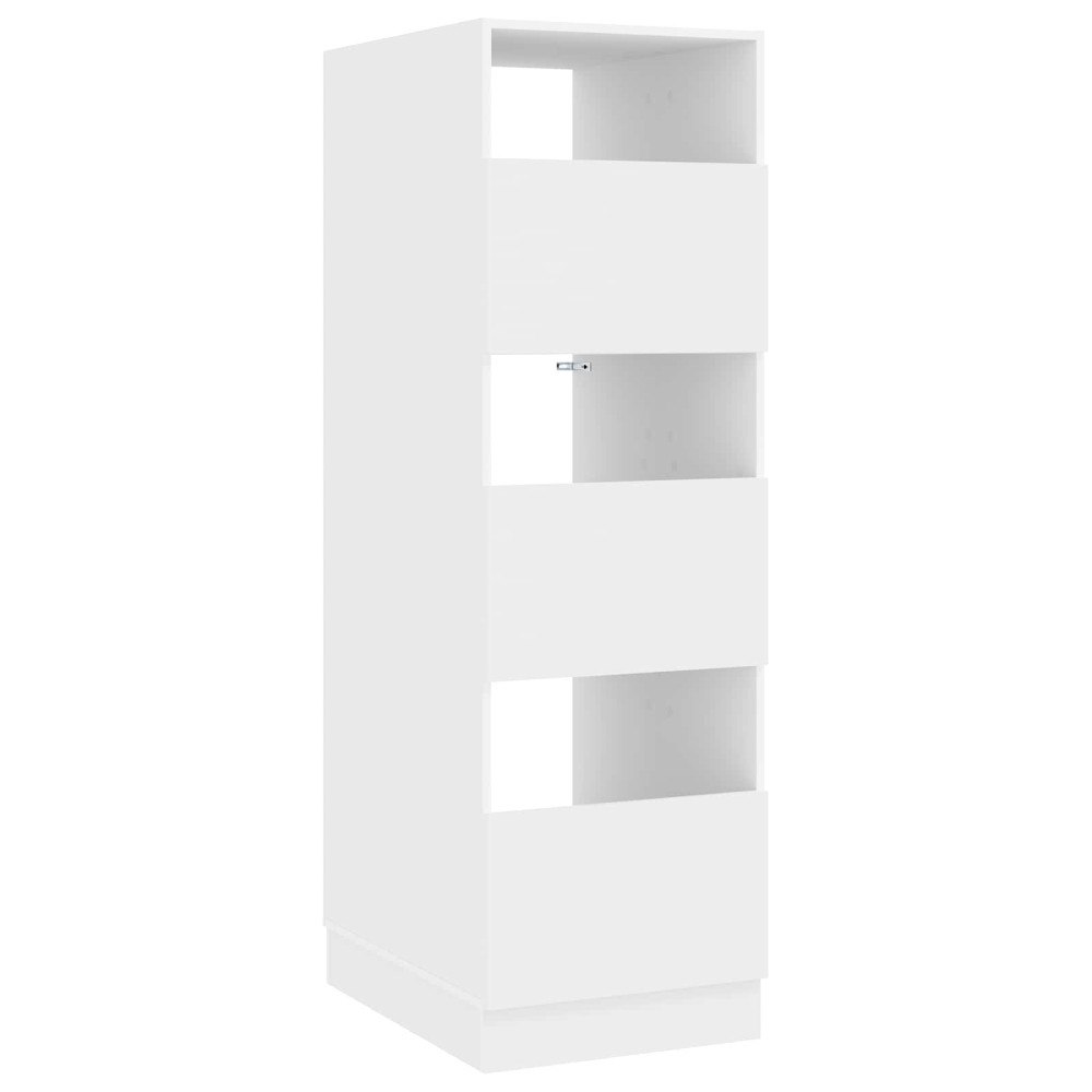 vidaXL Tvättstuga Skåp med lagring med dörr Vit Konstruerat trä