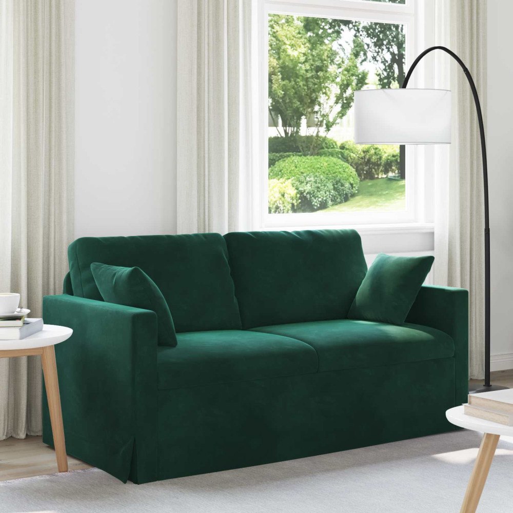 vidaXL Soffa Mörkgrön 158 x 78 x 80 cm Sammet