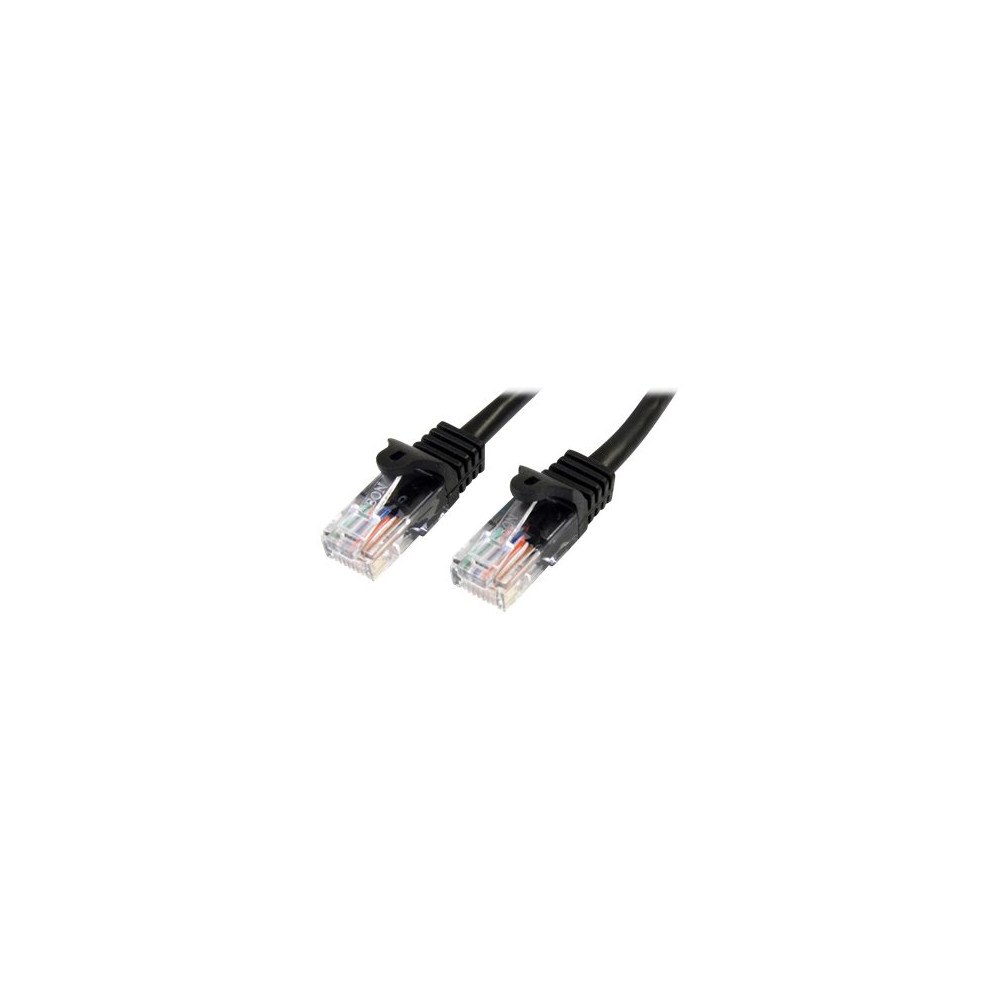 StarTech.com StarTech.com Cat5e patchkabel med hakfria RJ45-kontakter – 2 m, svart - patch-kabel - 2 m - svart