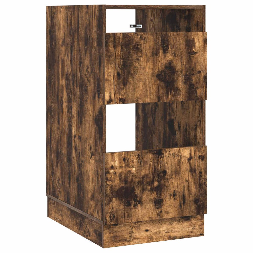 vidaXL Tvättstuga Skåp med lagring med dörr Rökt ek Konstruerat trä