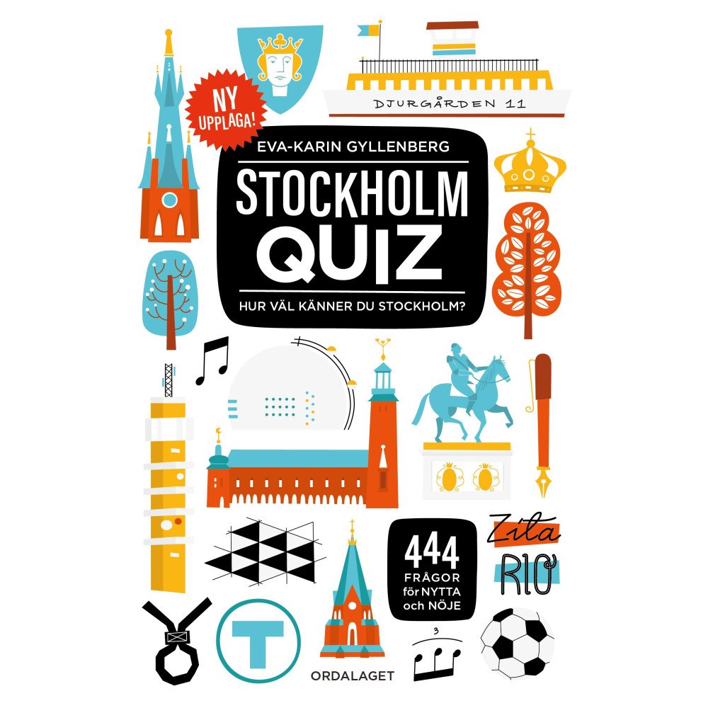 Eva-Karin Gyllenberg Stockholmquiz - 444 frågor för nytta och nöje (bok, danskt band)