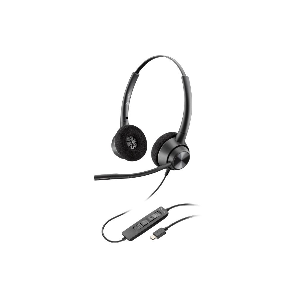 Hewlett-Packard HP Poly EncorePro 320 - headset - USB-C - TAA-kompatibel