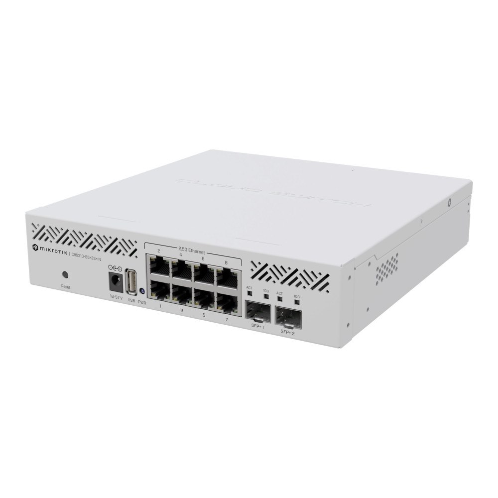 MikroTik MikroTik CRS310-8G+2S+IN - switch - 10 portar - rackmonterbar