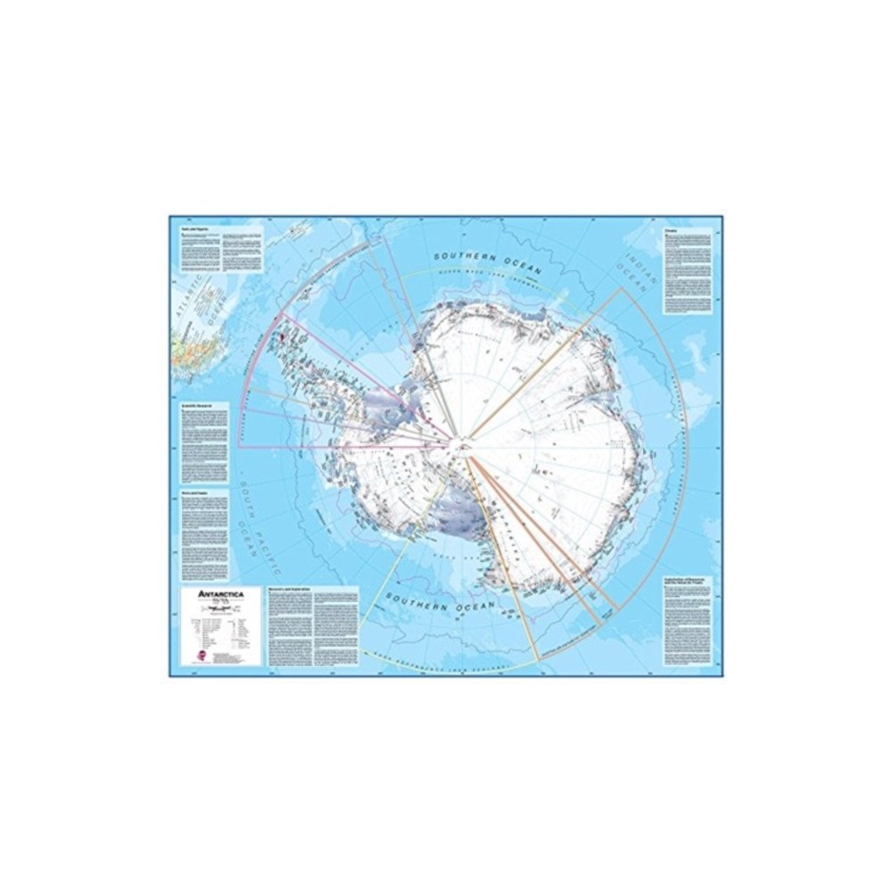 Maps International Ltd Antarctica laminated