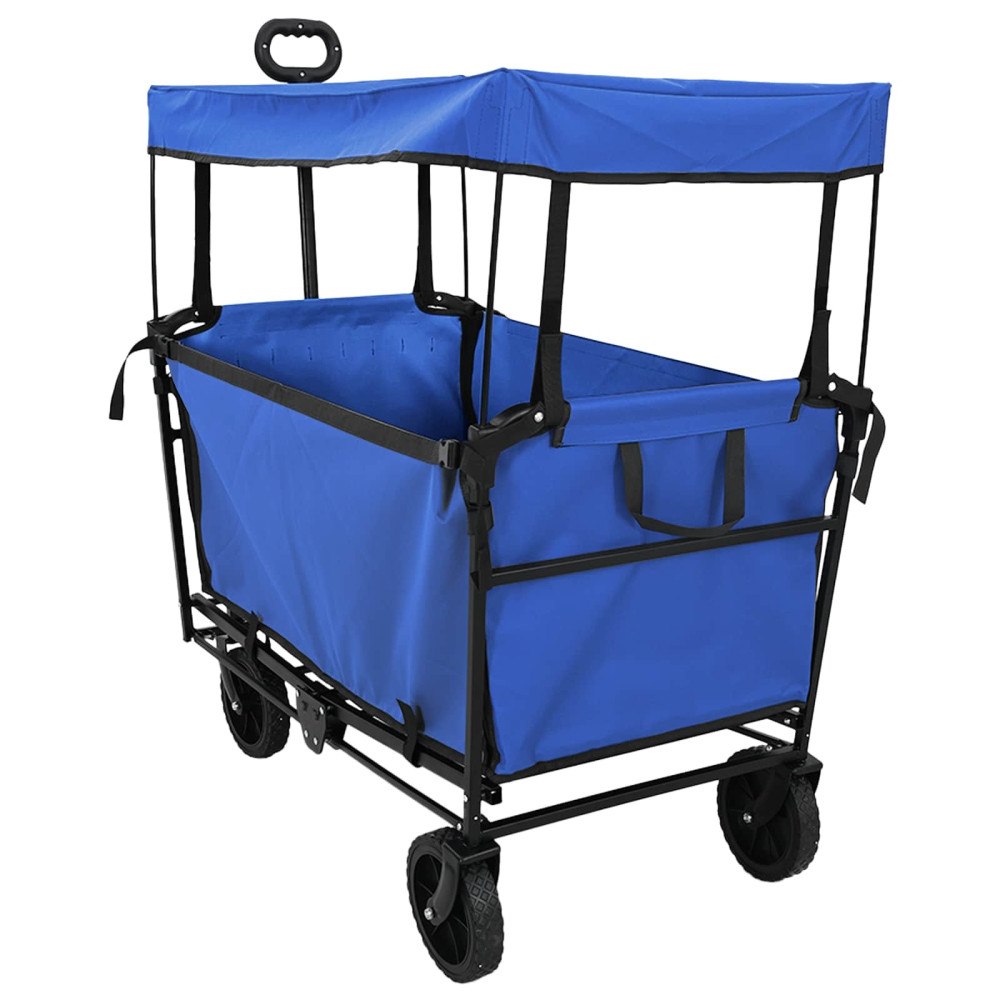 vidaXL Fällbar handvagn Svart 105 x 56.5 x 116 cm Oxford tyg