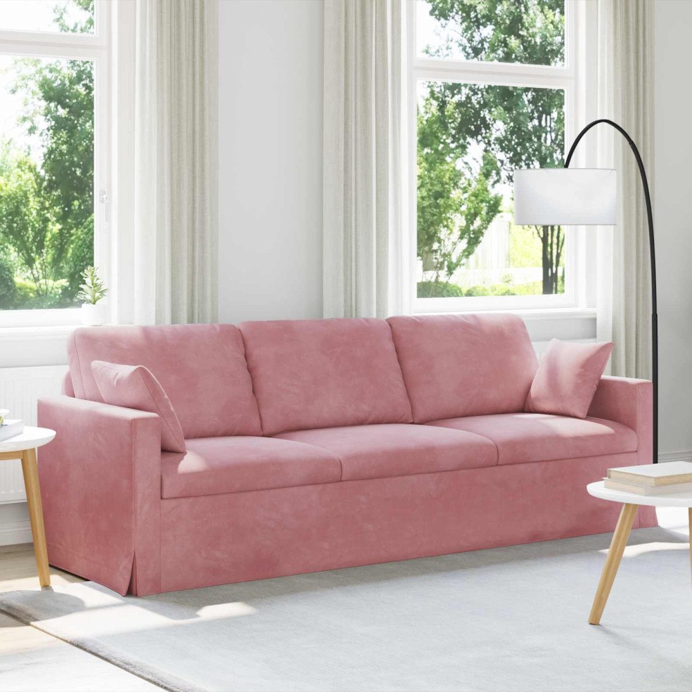 vidaXL Soffa Rosa 228 x 78 x 80 cm Sammet