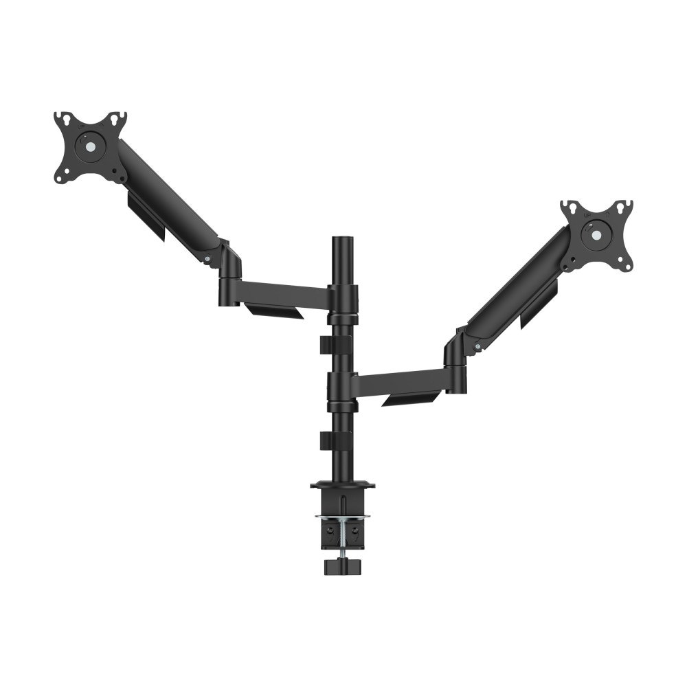 Gembird Gembird monteringssats - justerbara armar - för 2 LCD-bildskärmar - svart av fin textur