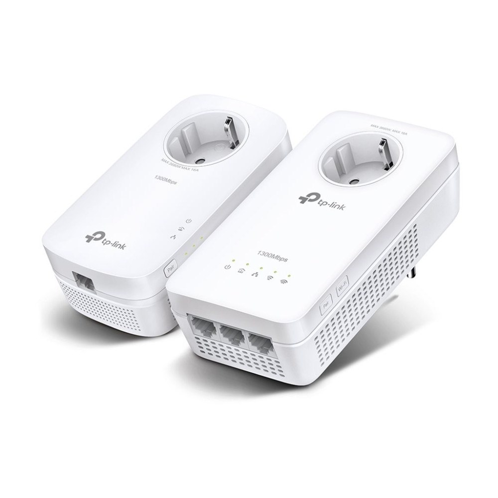TP-LINK Technologies TP-Link TL-WPA8631P KIT V4 - Wi-Fi Kit - PowerLine adaptersats - Wi-Fi 5 - vägginsticksbar
