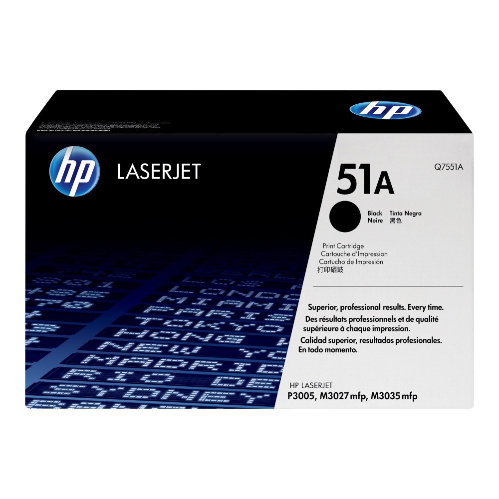 Hewlett-Packard HP 51A - svart - original - LaserJet - tonerkassett (Q7551A)