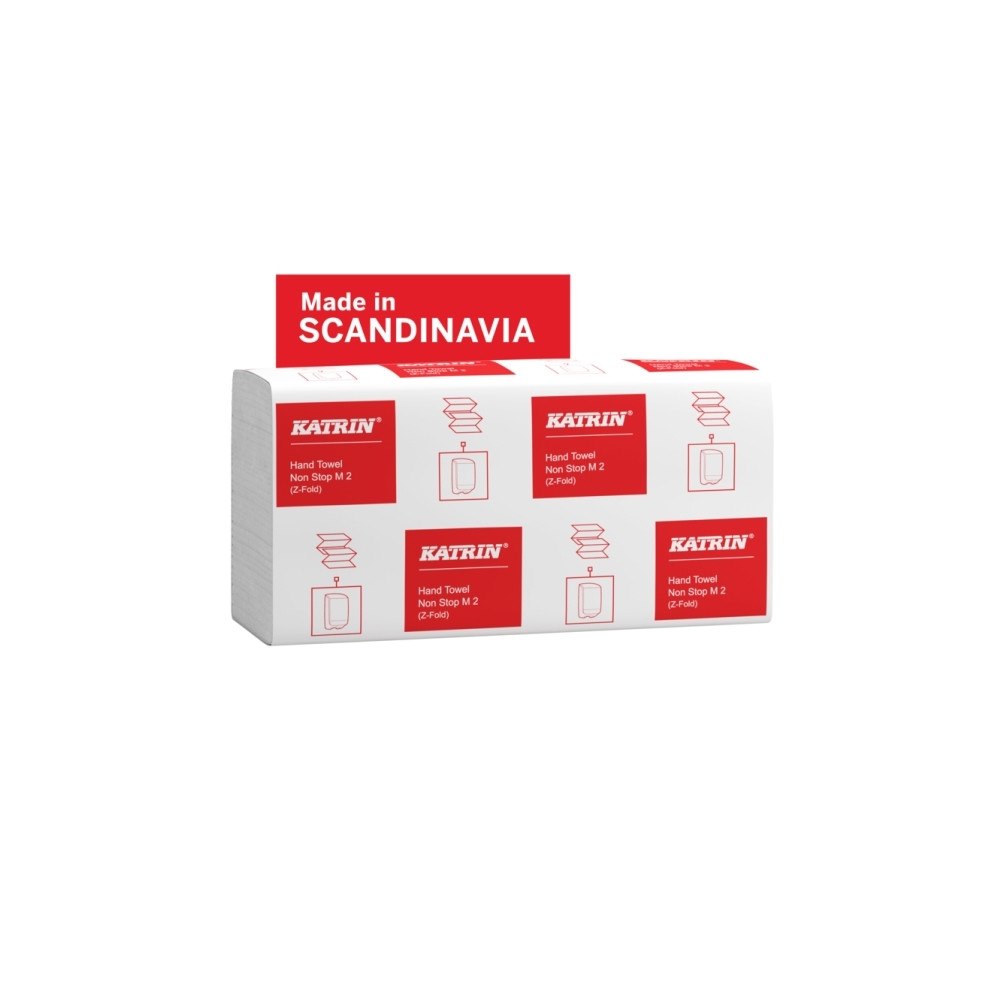 Usorteret Pappershandduksark, Katrin, Classic, 2-lagers, vit, 203mmx24...