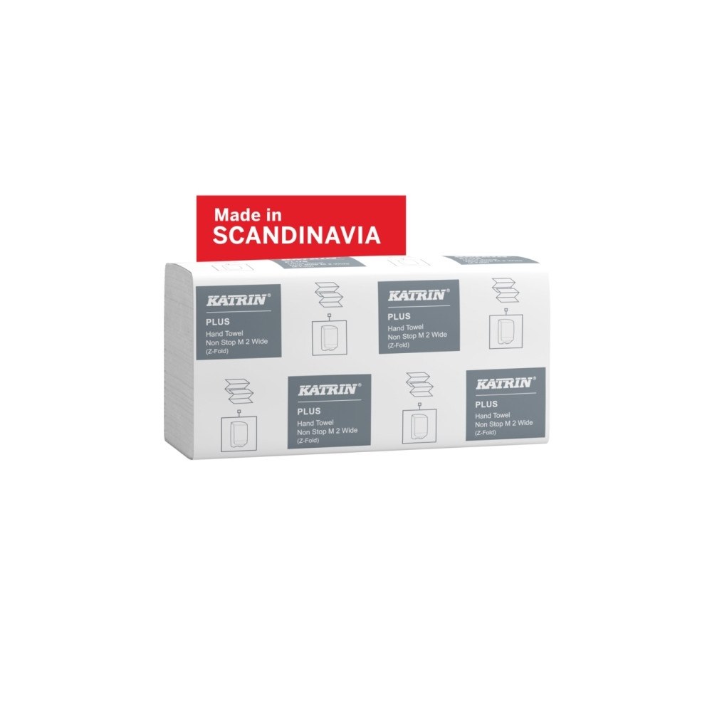 Usorteret Pappershandduksark, Katrin, Plus, 2-lagers, vit, 240mmx240mm...