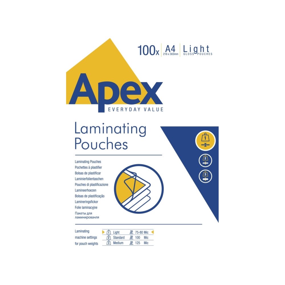 FELLOWES Fellowes - 100-pack - ljust - A4 - lamineringsfickor