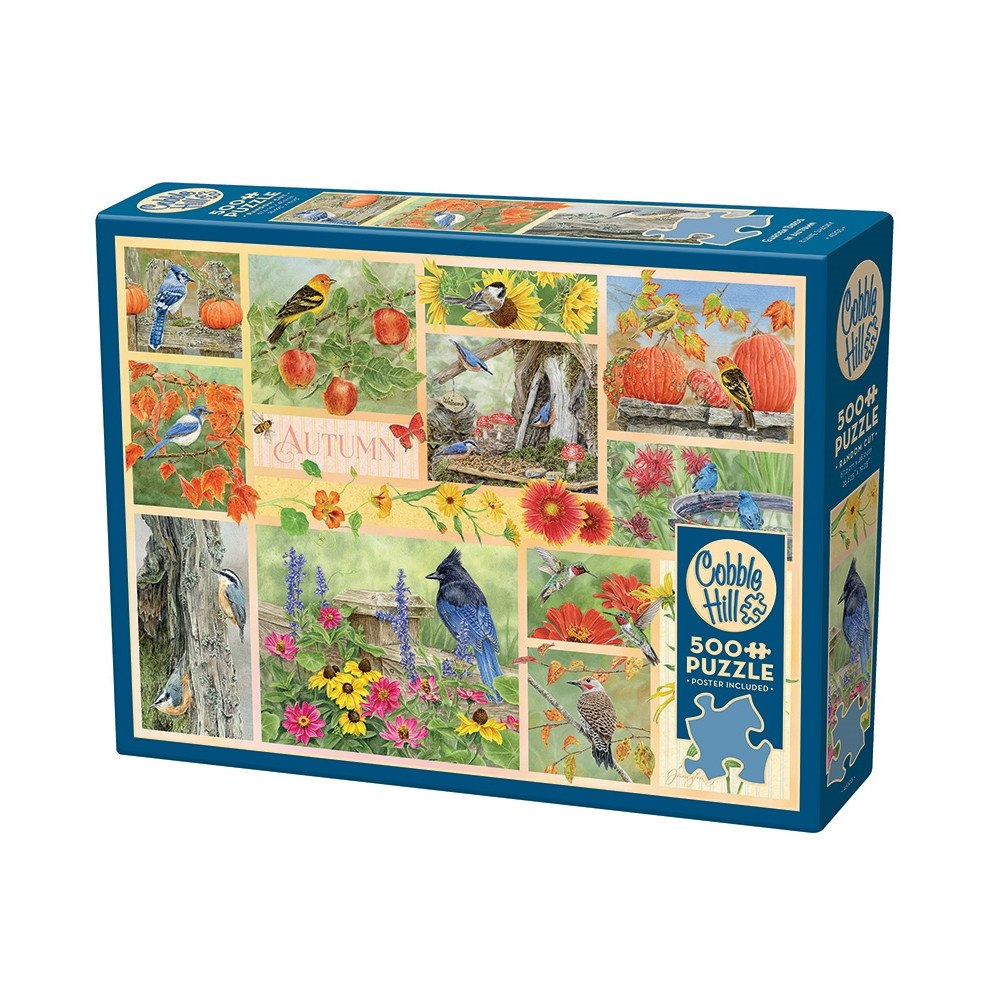 Cobble Hill Garden Birds in Autumn, Pussel, 500 bitar, Cobble Hill