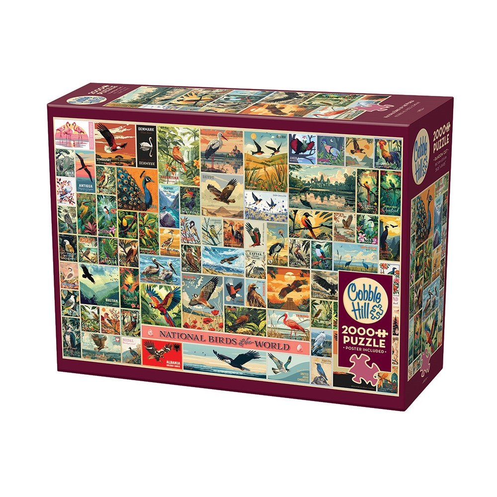 Cobble Hill National Birds of the World, Pussel, 2000 bitar, Cobble Hill