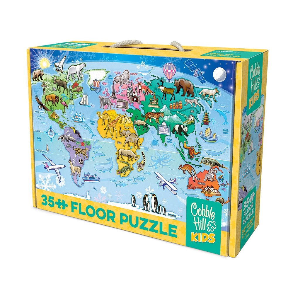 Cobble Hill Map of the World, Pussel, 35 bitar, Cobble Hill