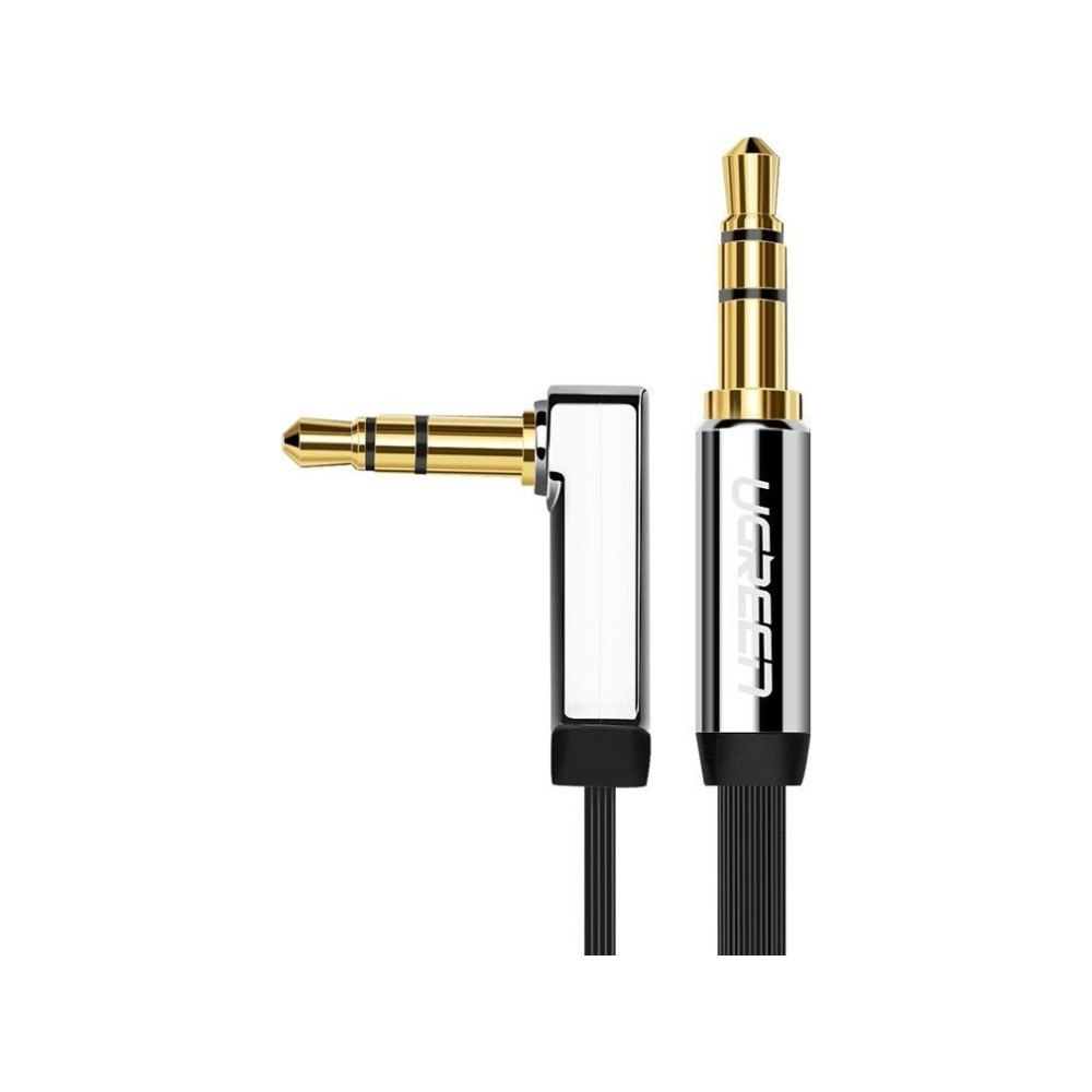 Ugreen Ugreen platt ljudkabel AUX 3,5 mm minijack 5m silver (10729)