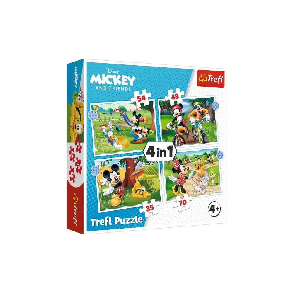 Trefl Trefl Pussel 4in1 Mickeys roliga dag / Disney Standard Chara...
