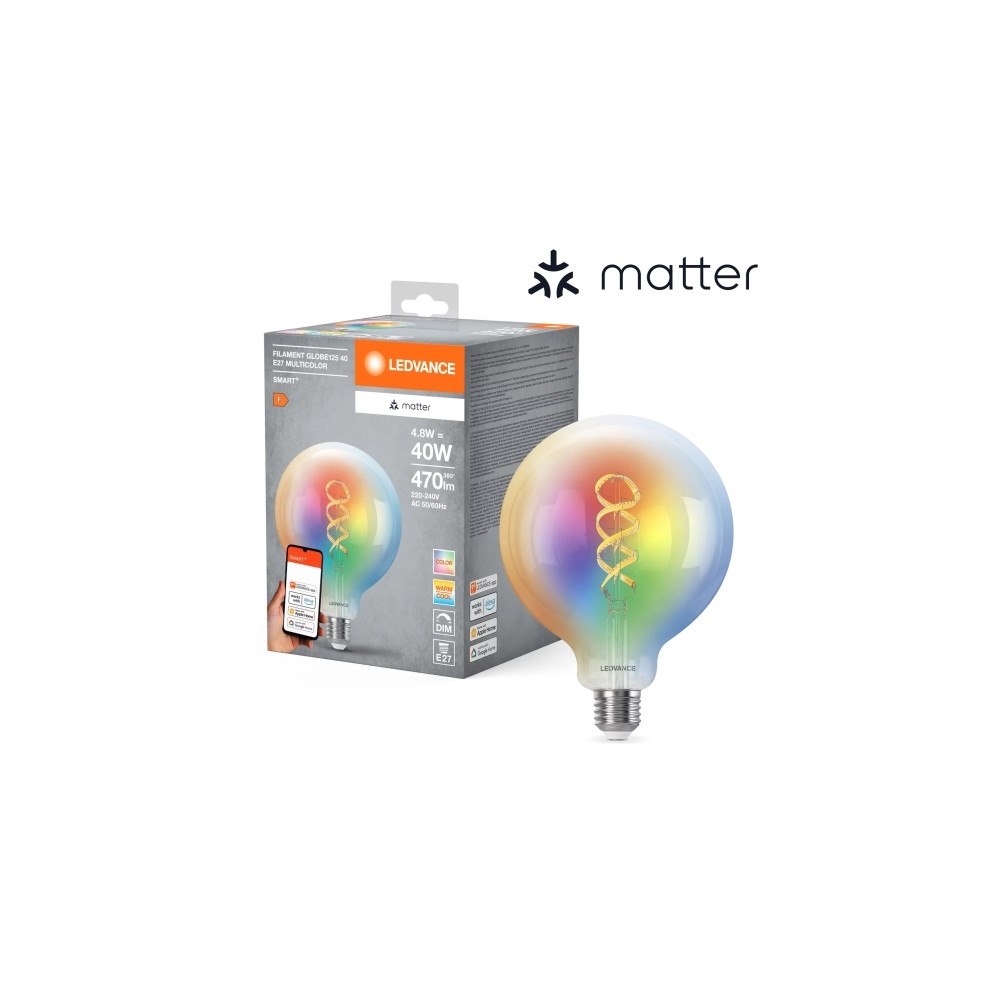 LEDVANCE LEDVANCE SMART+ MATTER Filament Multicolor Classic 4,8W
