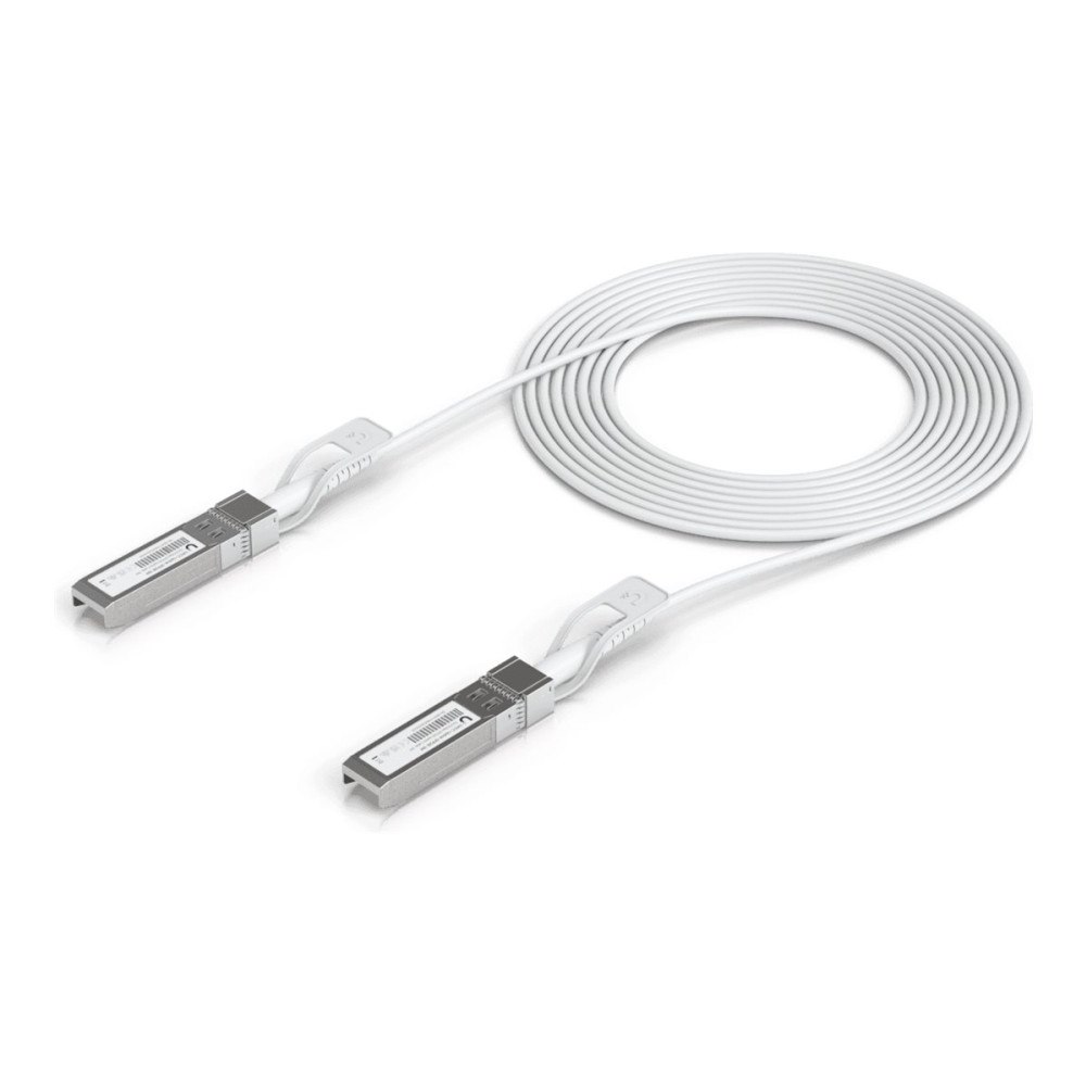 Ubiquiti Ubiquiti UniFi 25GBase direktkopplingskabel - 3 m - vit
