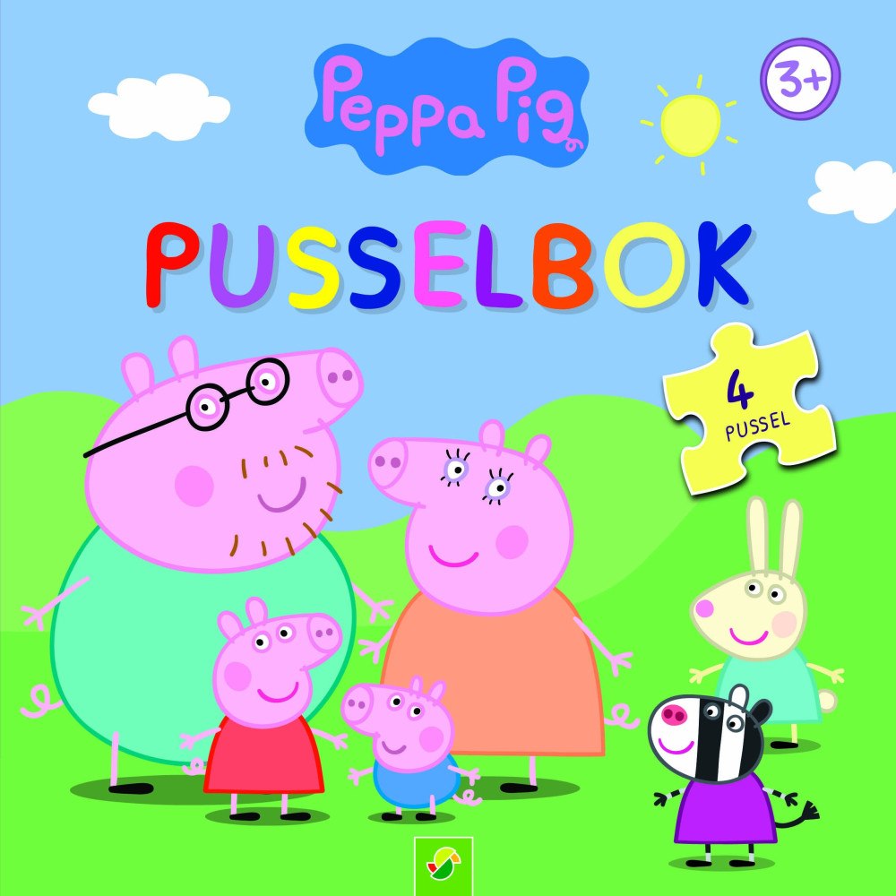 Stevali Pusselbok Peppa Pig - 4 pussel (bok, danskt band)