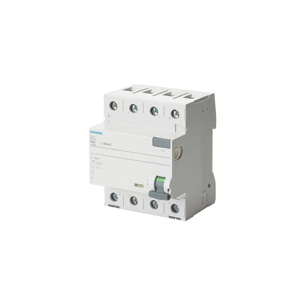Siemens Siemens 5SV33466KK12 FI-säkerhetsbrytare 4-polig 63 A 0,03 A...