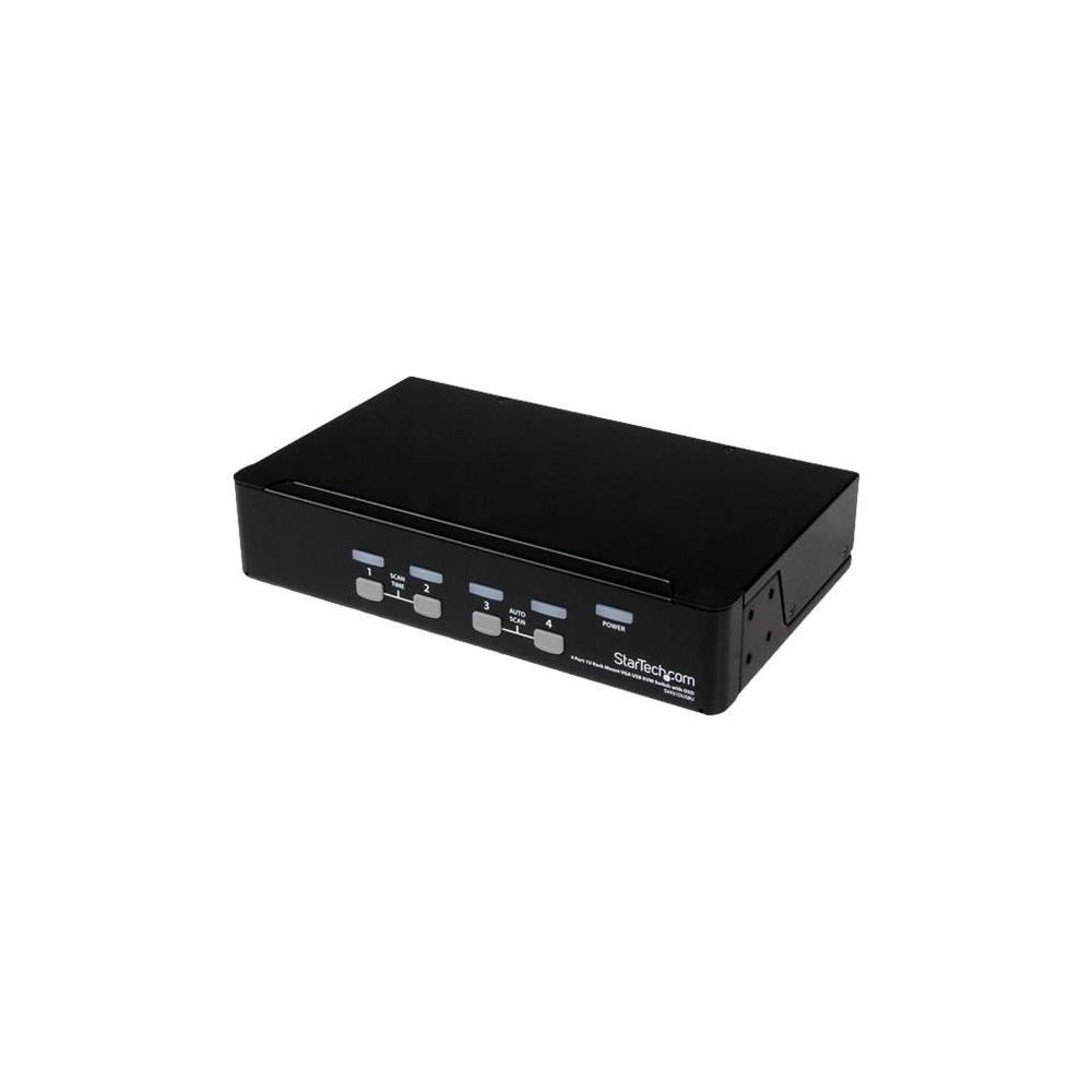 StarTech.com StarTech.com 4-Port USB KVM Swith with OSD - TAA Compliant - 1U Rack Mountable VGA KVM Switch (SV431DUSBU) - omkopplare...