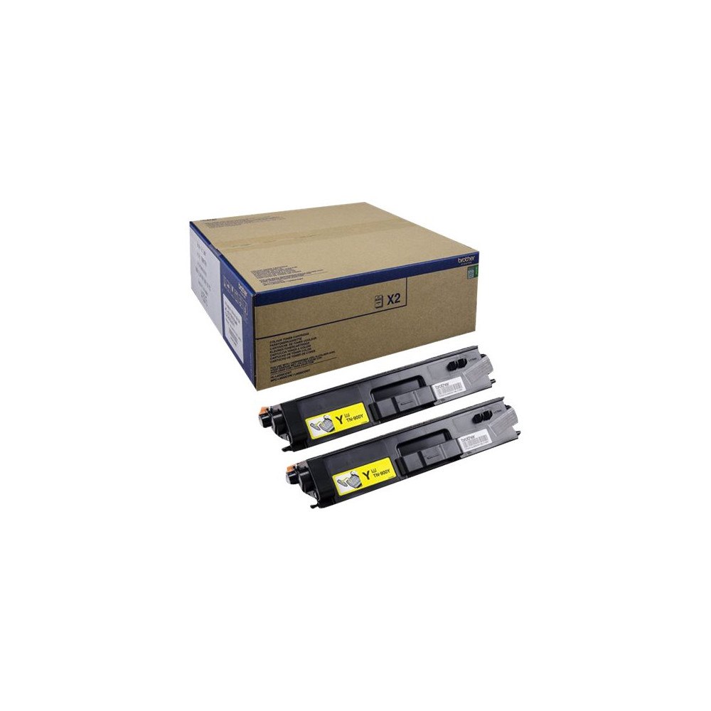 Brother Brother TN900y - 2-pack - gul - original - tonerkassett