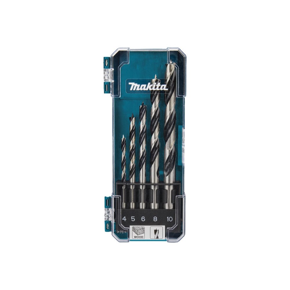 Makita Makita borrsats - för spånskiva, plywood, mjuka träslag, lövträ, träfanér - 5 delar