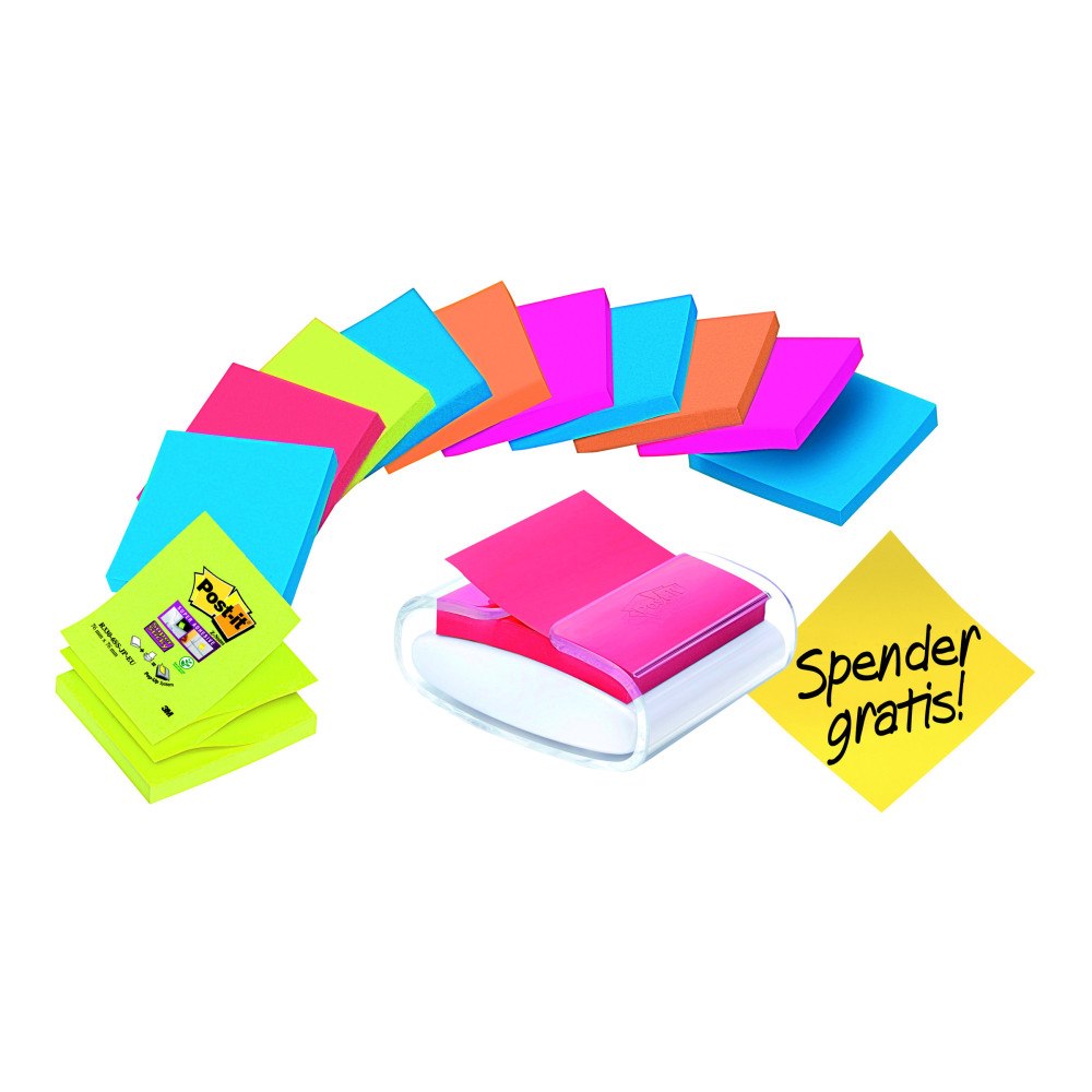 Post-it Post-it Z-Notes PRO-W12N - lapphållare - plast - vit, transparent