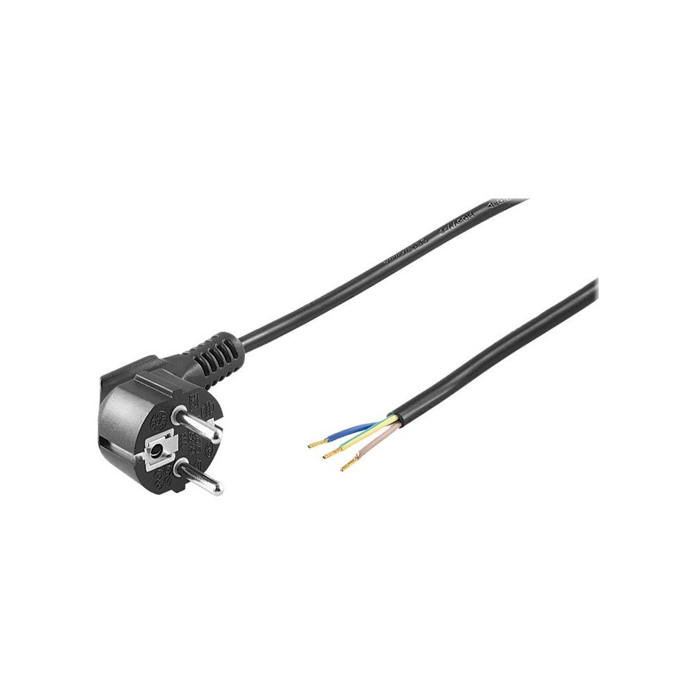 Goobay goobay - strömkabel - power CEE 7/7 till blank tråd - 3 m